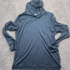 Zella Women's Medium Long Sleeve Bluish Gray Pullover Hood