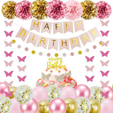 Birthday Party Decorations For Women Girls Men, Happy Birthday, Party Decor Set