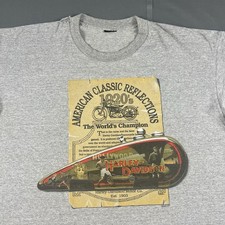 Vintage Harley Davidson T Shirt Eagle Double Sided Grey XL