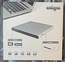 Archgon Aluminum External USB DVD CD Drive for Apple MacBook Air, Pro, iMac, PC