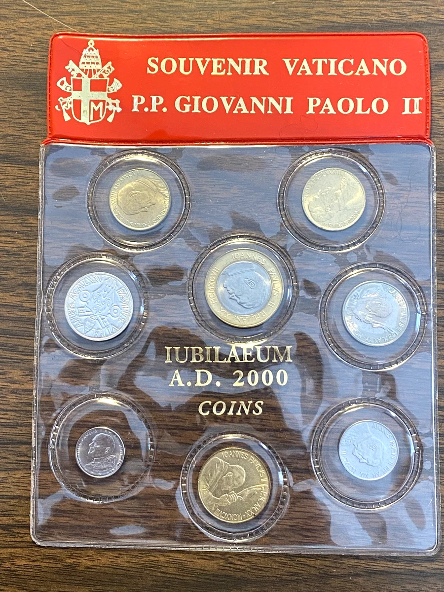 Souvenir Vaticano Pope John Paul Jubilee Vatican 8-Coin Set