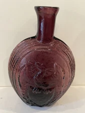 Clevenger Bros. Purple Amethyst Flask- Eagle & Flag