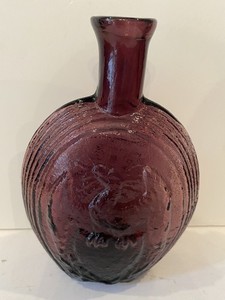 Clevenger Bros. Purple Amethyst Flask- Eagle & Flag