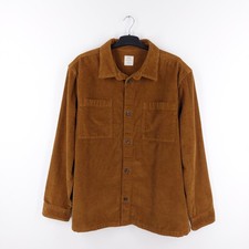 M&S Men's Size 2XL Brown Heavy Jumbo Cord Corduroy Workwear Over Shirt Jacket