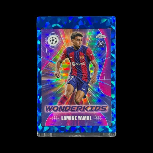 LAMINE YAMAL ROOKIE REFRACTOR PURPLE HOLO 2023-24 Topps Chrome Wonderkids Insert