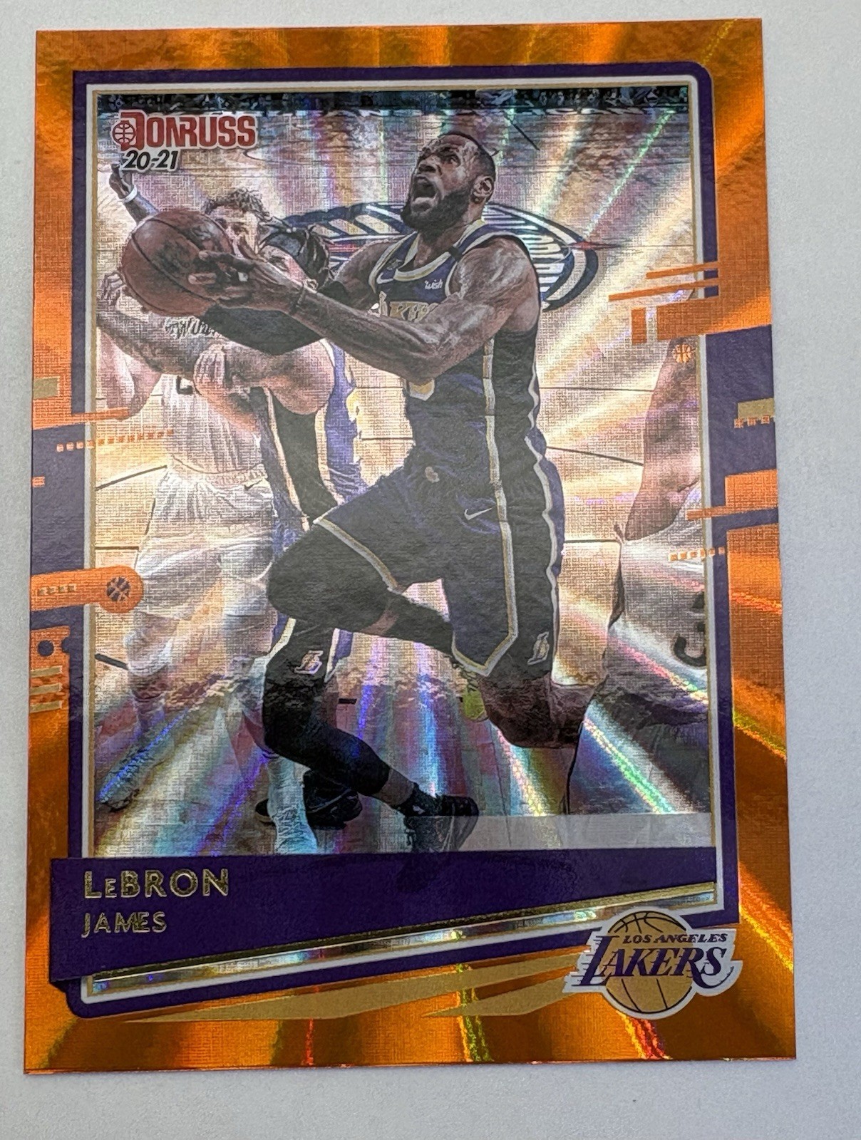 LeBron James 2020-21 Donruss #12 Orange Laser SP