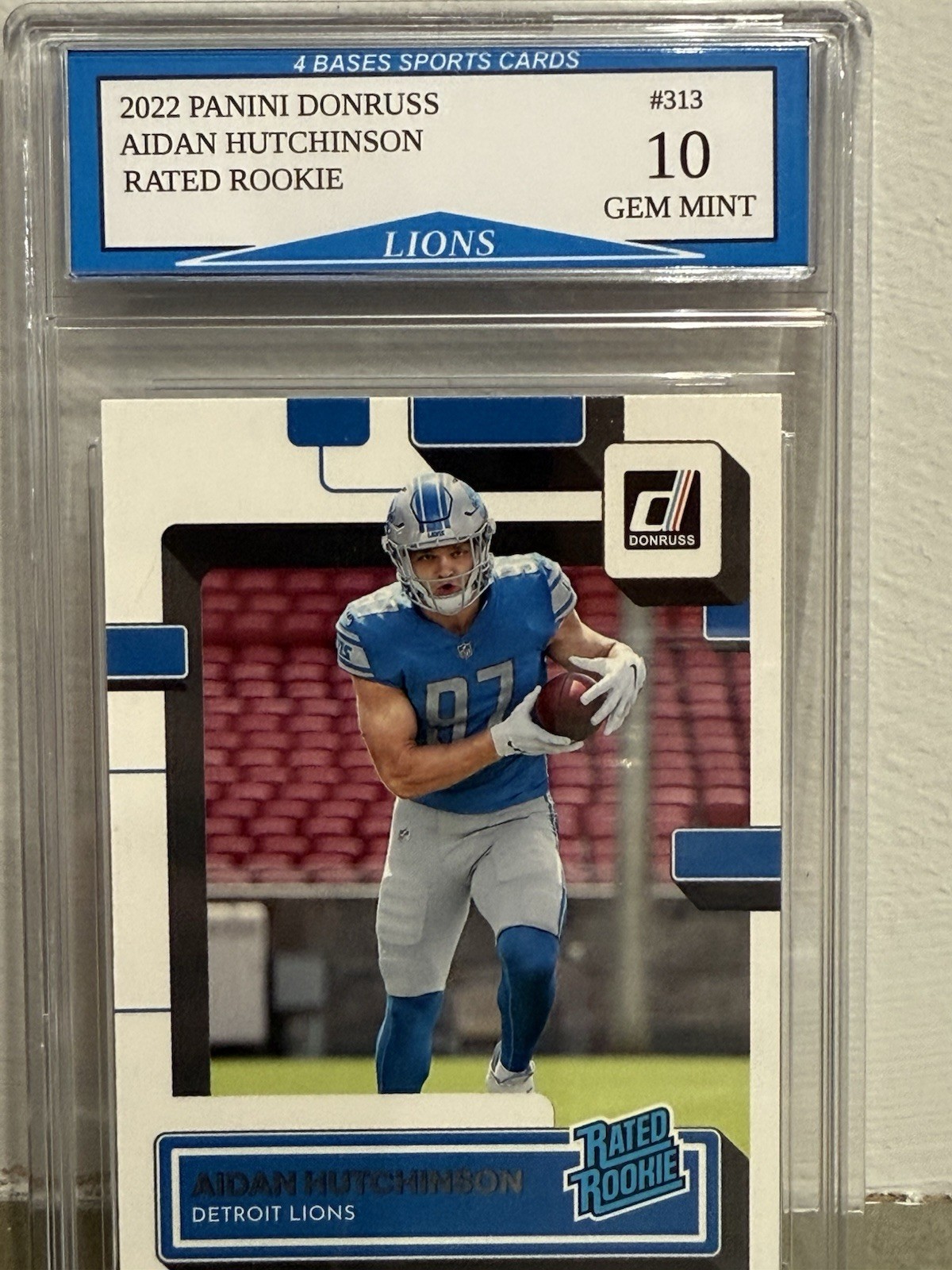 2022 Panini Donruss Aidan Hutchinson Rated Rookie #313 PSA 10 Lions