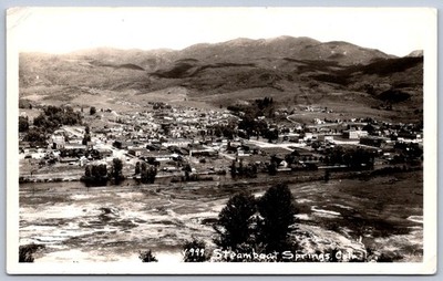 K39/ Steamboat Springs Colorado RPPC Postcard c40-50s Birdseye Homes 160