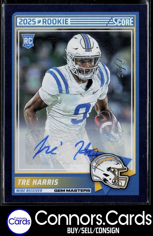 Tre Harris Rookie Auto 2025 Score #42 Signatures Gem Masters 1/1