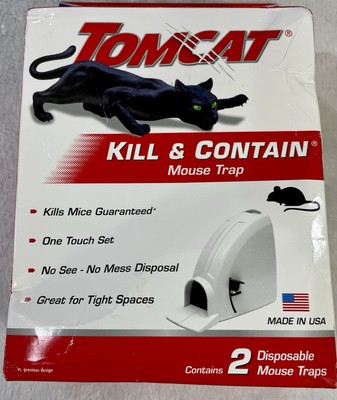 Tomcat Mouse Trap 2 Pack Kill And Contain Disposable