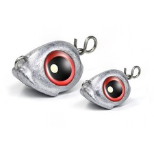 20Pcs Lead Jig Head Sinker w/ 3D Eye Texas Rig Weights for Fishing Hooks Lures