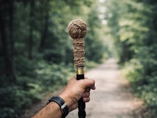 Handcrafted Wooden Walking Stick with Rope Handle Perfect Gift For Grandfather