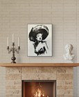 Original Abstract Mexican PinUp Girl Painting 14x11 paper Modern Walk Art Home — photo 2
