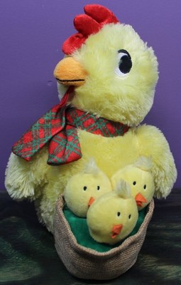 Gemmy Plush Animated CHICKS Light Up Sings Easter Christmas Tested Works  10''