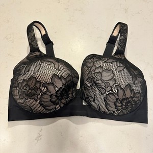 Cacique Full Coverage Lace Bra 38DDD Underwire Smoothing Lane Bryant