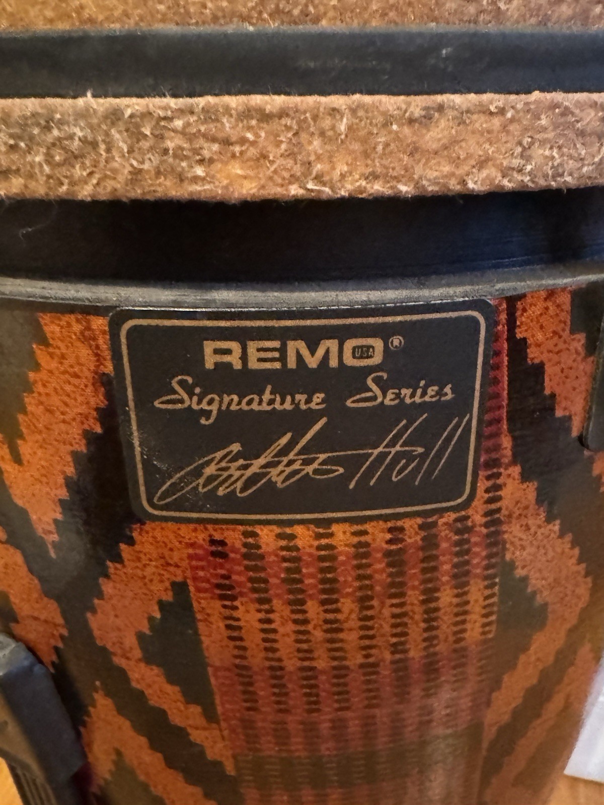 Bill Walton Personally Owned Remo Ashiko Drum from Personal Drum Set Up