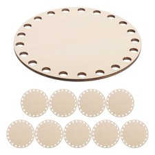 10 Pcs Hand-woven Basket Bottom Crochet Wood Base Bag Bottoms for Making