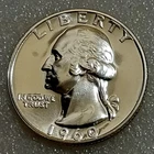 🟅 1960 PROOF 90% Silver Washington 25¢
