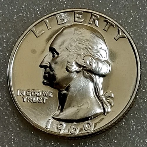 🟅 1960 PROOF 90% Silver Washington 25¢
