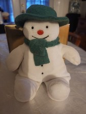 The Snowman Plush VTG Soft Toy Lovey Green Scarf Hat Toy Raymond Briggs Mini 7"