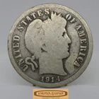 1914 Barber Silver Dime, 90% Silver - #C49916NQ