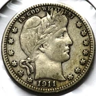 1911-S Barber Head Quarter 25 Cents - San Francisco  R1942