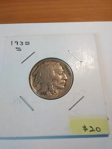 1935-S Buffalo Nickel, Full Horn