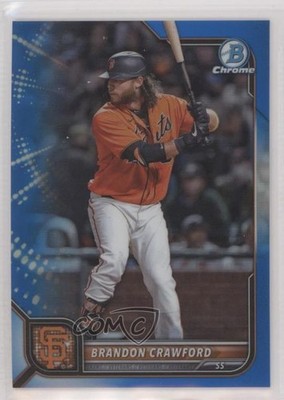 2022 Bowman Chrome Blue Refractor 36/150 Brandon Crawford #75 0c6