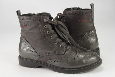 S.Oliver Damenschuhe 39 Winterboots gefüttertwarm StiefelBudapester olivgraugrün