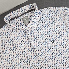 NWOT Callaway Opti-Dri Men's Medium Toucan AOP Short Sleeve Golf Polo Shirt