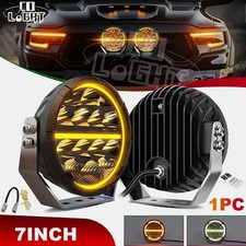 Auxbeam 7 Led Work Light Bar 260w Round Driving Fog Lamp Spot Drl Offroad Truck