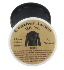 All Natural Black Leather Re-nu Beeswax Conditioner. Cleans, Shines and Prote...