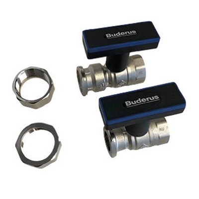 Buderus Logafix Pumpen Kugelhahn Set PN 10 1'' 1 1/4'' DN 25 DN 32 Absperrhahn