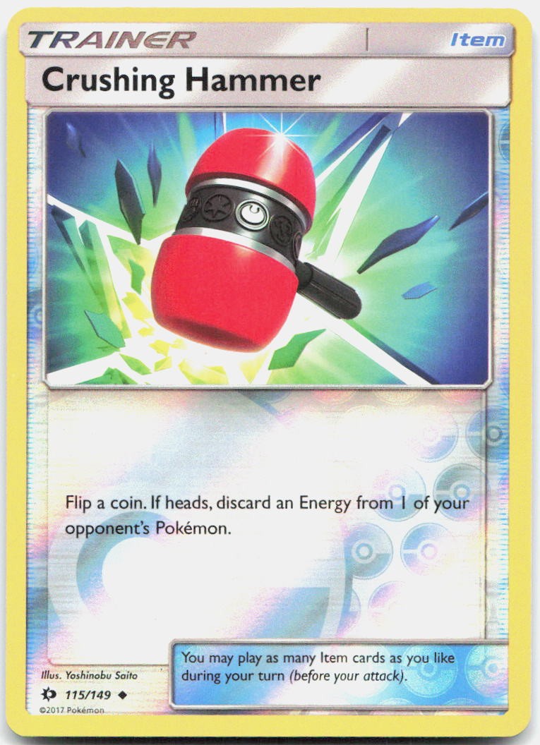 Crushing Hammer 115/149 Uncommon SM Base Set Pokemon Reverse Holo LP/MP