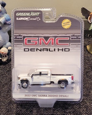 Greenlight 2022 GMC Sierra 3500HD Denali White 1:64 Diecast Karson Exc. 2nd Ed.