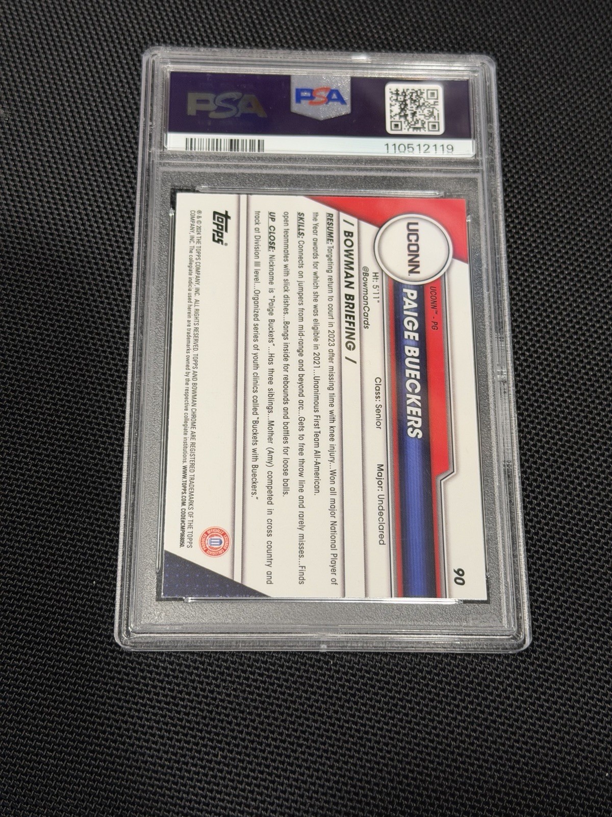 Paige Bueckers ROOKIE **X FRACTOR SPECIAL INSERT** PSA9 MINT GRADE! 🔥 view 2