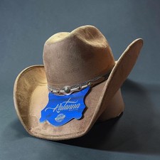 Men's Brown Suede Wide-Brim Hat. Men's Western Rodeo Hat. Sombrero Vaquero Cafe.