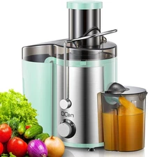 QCEN Juicer Machine 800W Centrifugal Juicer Extractor w/ 3” Mouth KS-500H - Aqua