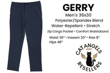 Gerry Venture Pant Men  s 36x30 Blue Water Repellent Stretch Hiking Zip Pocket