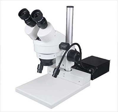 Radical 200mm/8'' Working Distance 3-50x Zoom Stereo Microscope with Fiber Light