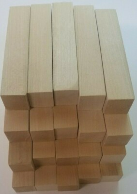 1'' x 1'' x 6'' Basswood Carving Wood Blocks Craft Lumber *KILN DRIED* 20 pcs 