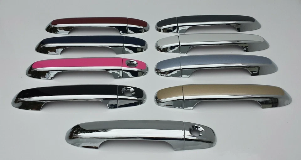 Superposiciones de manija de puerta personalizadas negras o cromadas Toyota Yaris 2012-2018 TÚ ELIGES CLR Foto 3 de 4