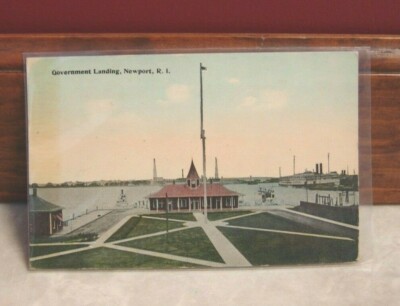 VINTAGE POSTCARD-GOVERNMENT LANDING, NEWPORT, RI-EARLY 1900- ONE CENT
