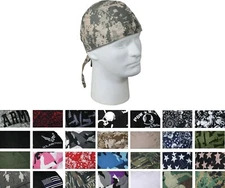 Cotton Biker Headwrap Stylish Do-Rag Bandana Head Wrap Hair Cover with Ties