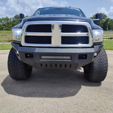 Textured Black Steel Front Bumper Wlight Bar For 2010-2018 Dodge Ram 25003500