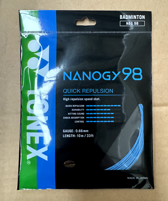 5 Packs YONEX Badminton Nanogy 98 String NBG-98 Blue Made In Japan