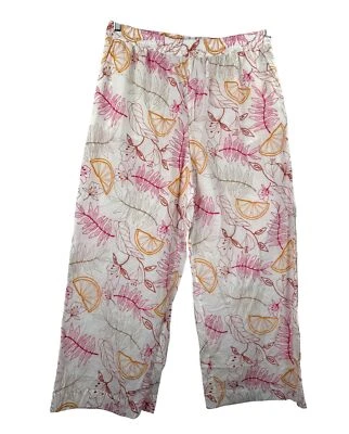 C&C California floral embroidered lagen look beach gauzy pants sz L - Image 1 of 4