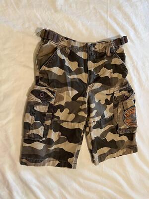 Mini Boden Multicolored Camo Cargo Shorts, Size