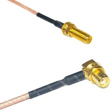 RG316 RP-SMA Female Long to SMA FEMALE ANGLE RF Cable Rapid-SHIP LOT