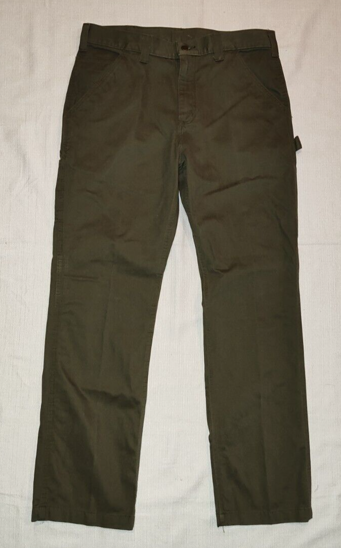 CARHARTT B324 ARG MEN'S RELAXED FIT COTTON CARPENTER WORK PANTS 34X32
